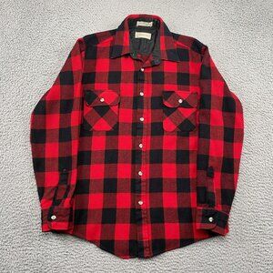 Timber Run Buffalo Check Button Down Shirt Mens M Red Black